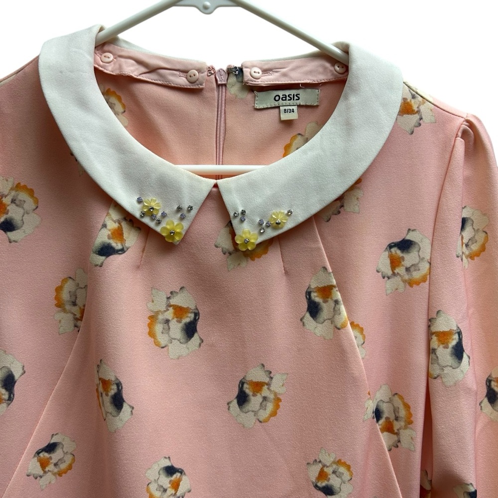 HARPER PETER PAN COLLAR FLORAL FLARE DRESS + BLOOMER SET